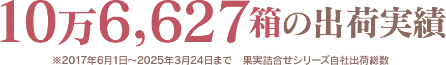 出荷実績106,627箱