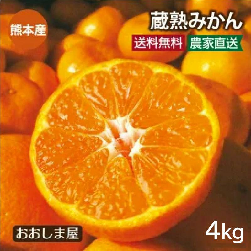 蔵熟みかん 4kg（約24玉-40玉前後） 送料無料 温州みかん ミカン 貯蔵