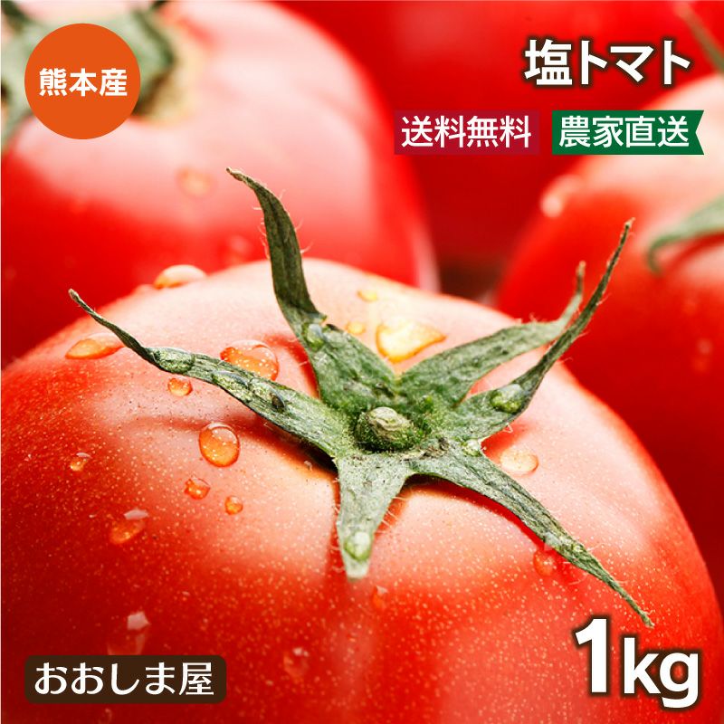 熊本産 塩トマト 1kg（9-13個入り） 送料無料 クール代別途 ＜12月上旬