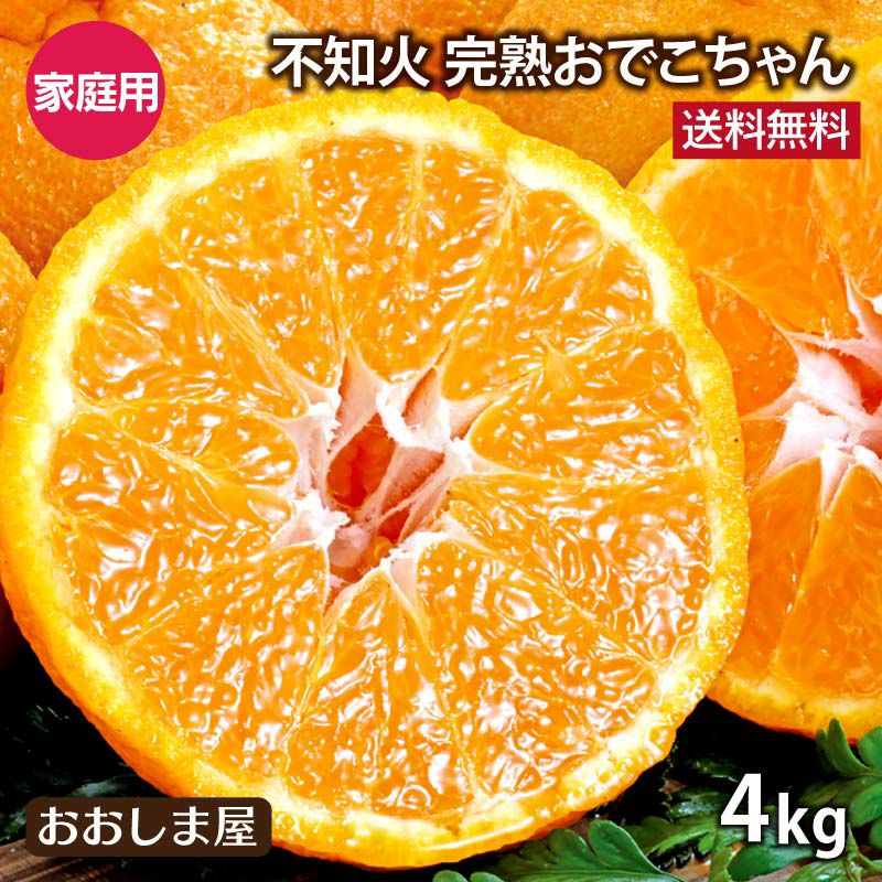 訳あり・不知火完熟おでこちゃん 4kg 送料無料 ＜同住所に2箱以上で