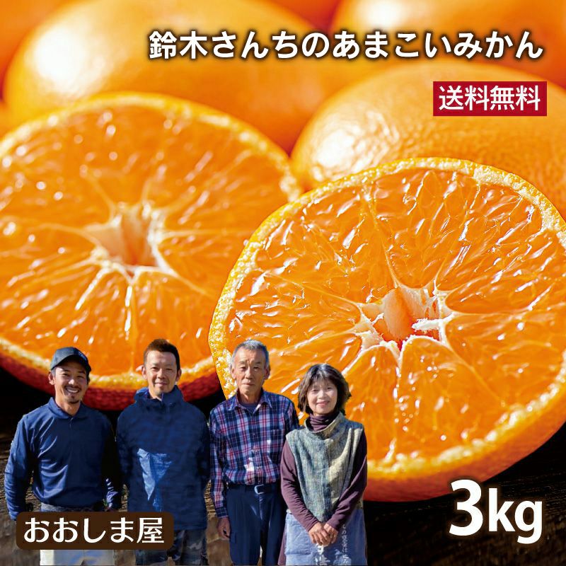 鈴木さんちのあまこいみかん 3kg（35-50玉前後）＜12月上旬より順次